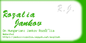 rozalia jankov business card